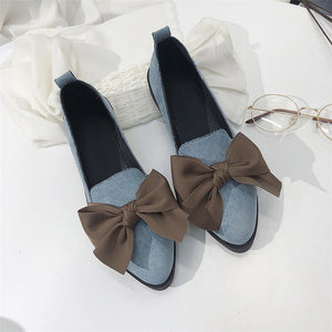 2019 Classic Brand Flats Casual Shoes Women Bowknot Loafers Sexy Leopard Oxford Slip On Moccasins Female Suede Leather Footwear